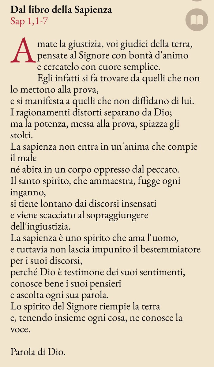 pregarelaparola's tweet image. #pregare la Parola di oggi: essere abitati dalla Sapienza 🧡
#VangeloDiOggi #vangelodelgiorno