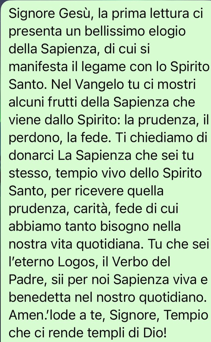 pregarelaparola's tweet image. #pregare la Parola di oggi: essere abitati dalla Sapienza 🧡
#VangeloDiOggi #vangelodelgiorno