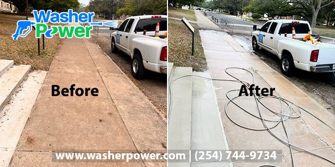 WasherPower's tweet image. Wow, what a difference a good clean makes! ✨

Dirt, grime, and mildew don't stand a chance against Washer Power! We revitalized this sidewalk, making it look brand new and significantly boosting curb appeal.

Is your property looking a little tired? Let us bring it back to life!
