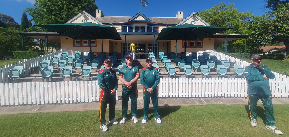 I had the pleasure to play at Bradman Oval today. Representing Tasmania in Cricket Australia Masters over 60s Div 3. 
WA 7 for 145. Tassie 3 for 146.