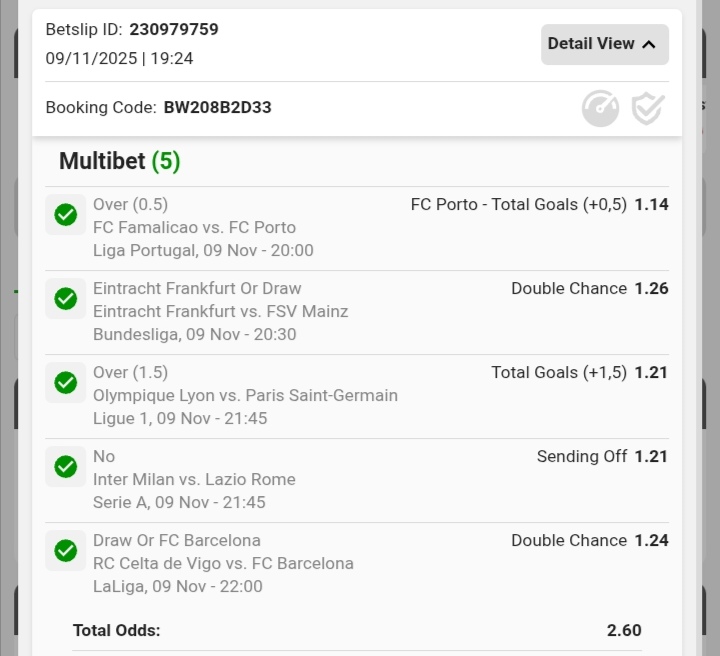 SelectPureness's tweet image. 2.60 Odds 🤑 Win 
Join My WhatsApp Channel: whatsapp.com/channel/0029Vb…