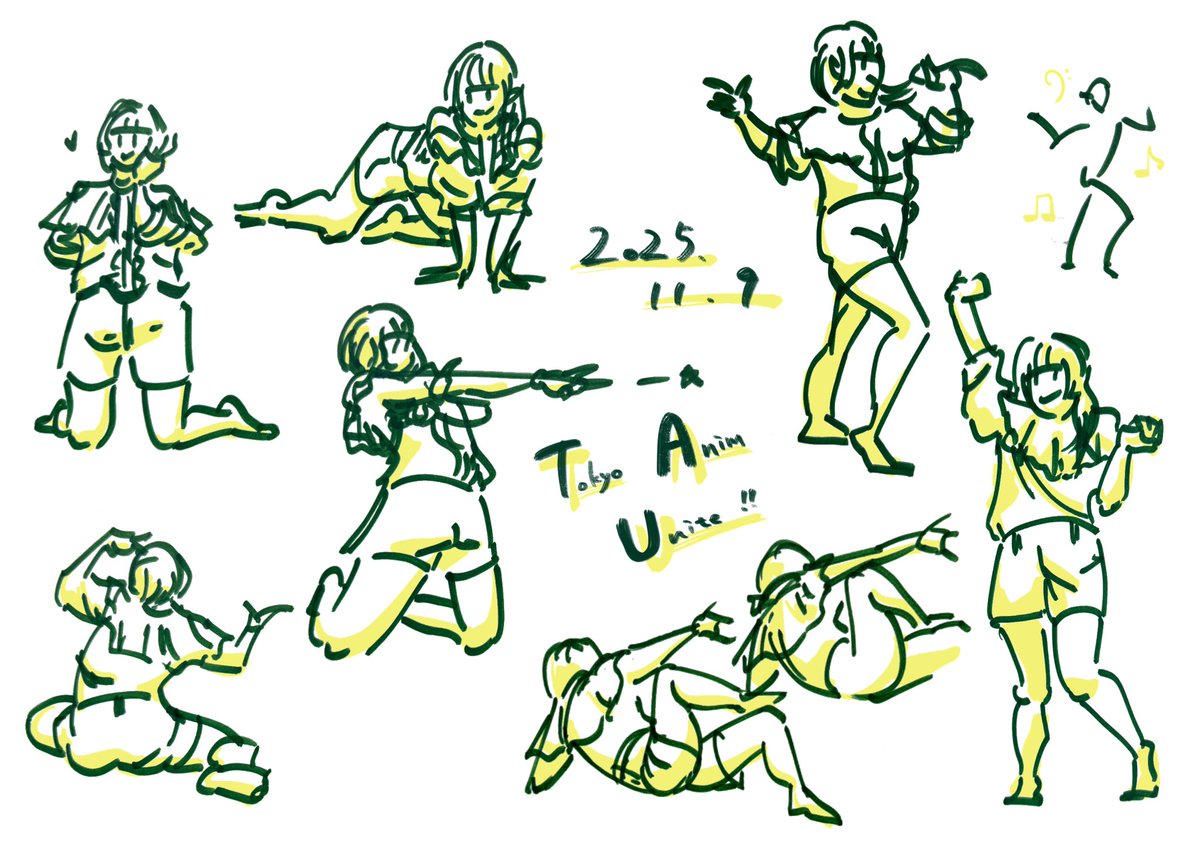 #TokyoAnimUnite でジェスドロしました〜！ 
興味深すぎるレクチャー聴いて、ポートフォリオのレビュー頂いて、合間にフィギュアドローイング！！
刺激的な学びと貴重な出会いがぎゅっと詰まった2日間でした！
#TAU2025