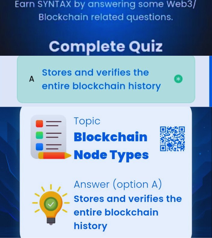 MissyOgo's tweet image. Syntax Verse📍 Daily Quiz For Today.
Date: 10/11/2025 

Daily Quiz📌
📍Answer: 👉  Option  A 

⭐️Reward:  20 $SYN  
#syntax
