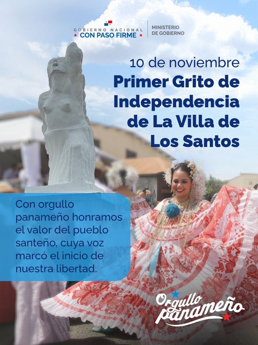 GobEmberaW's tweet photo. Conmemoramos el 10 de noviembre, fecha que marcó el inicio del camino hacia la independencia de nuestra nación.
Recordamos con respeto y gratitud a aquellos hombres y mujeres que alzaron su voz por la libertad, inspirando el espíritu de unidad y autodeterminación.
¡Viva Panamá 🇵🇦 https://t.co/s05QQfPVKW