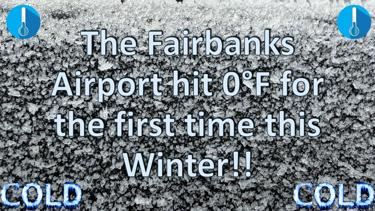 NWSFairbanks's tweet photo. We have officially hit 0 degrees at the Fairbanks Airport for the first time this Winter, bringing an end to the 223 consecutive days above 0. This will tie for the 11th longest streak of consecutive days above 0. #akwx https://t.co/BoqyYVkqod