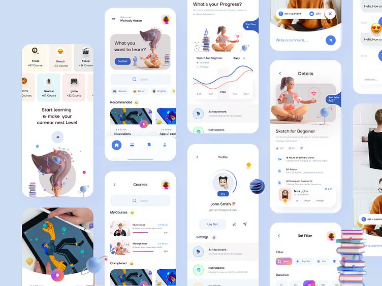 Been exploring how learning apps can actually keep people motivated.
This concept focuses on clarity, progress, and making learning feel rewarding — not overwhelming.
Would love your thoughts 👇
🔗 dribbble.com/shots/15100452…
#UIDesign #UXDesign #EdTech