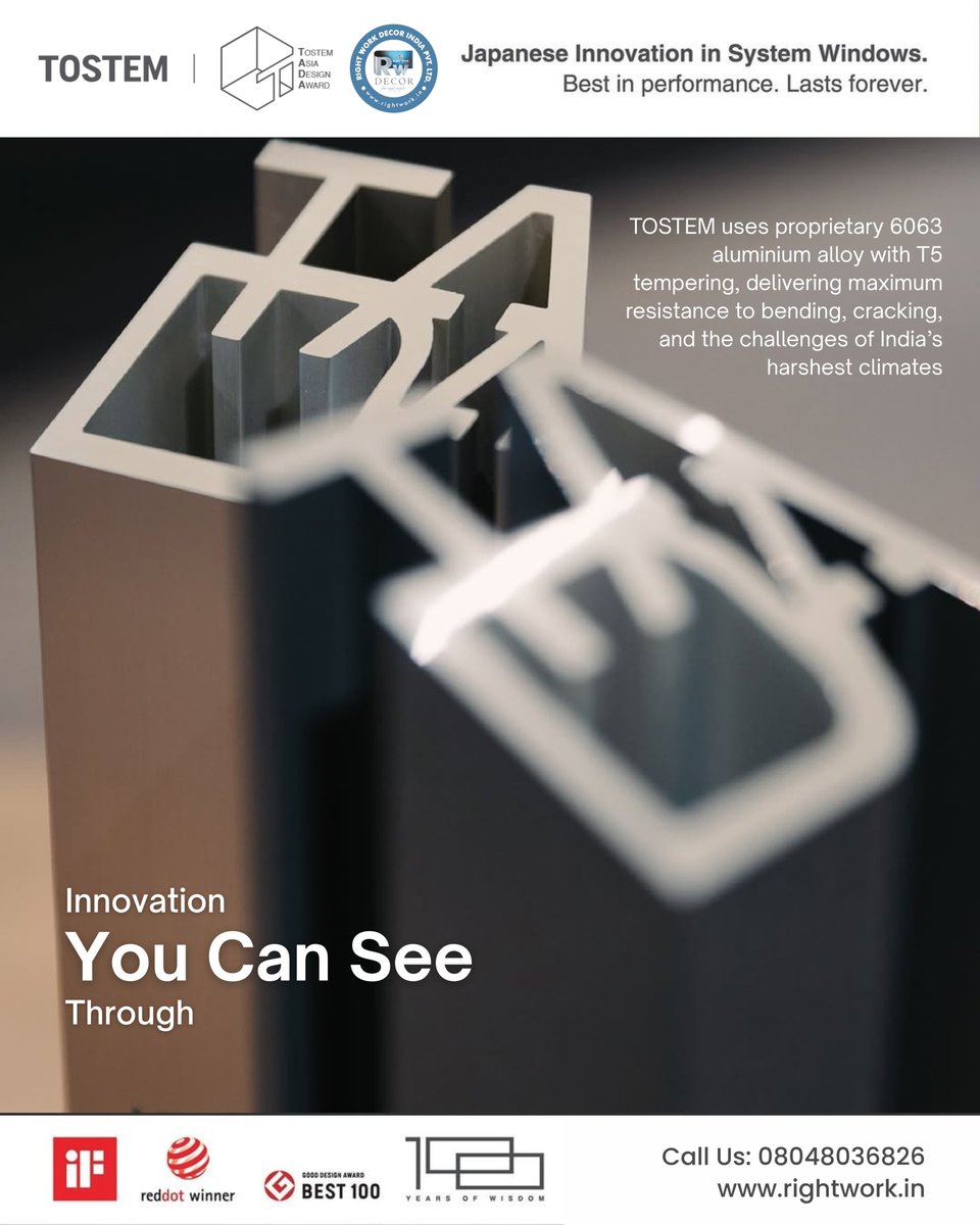 RightWorkDecor's tweet image. Premium Aluminium Windows: Engineered for Endurance, Designed for Modern Living

Upgrade your home or workspace with TOSTEM’s premium aluminium windows, where high-strength design meets Japanese innovation.

#TostemWindows #PremiumAluminium #WeatherproofWindows #LuxuryWindows