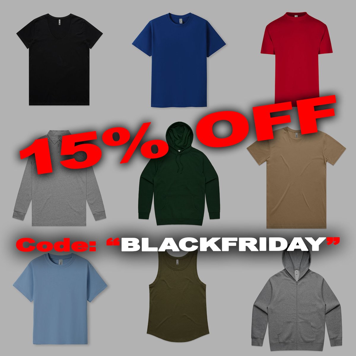 mytshirtprinter's tweet image. 🚨BLACK FRIDAY!🚨

From now all the way until midnight, November 31st. Use the exclusive "BLACKFRIDAY" code in all your designer tool purchases to get 15% off! #BlackFridayDeals #tshirtprinting #design
