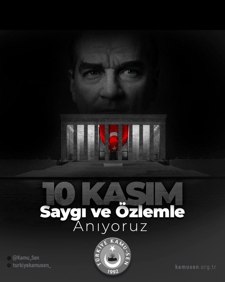 Aramızdan ayrılışının 87. yıldönümünde, ilkeleriyle bizlere ilham kaynağı olmaya devam eden ülkemizin kurucusu Gazi Mustafa Kemal #Atatürk’ü rahmet, minnet ve özlemle anıyoruz. 
Ruhu şad, mekânı cennet olsun.
#10Kasım