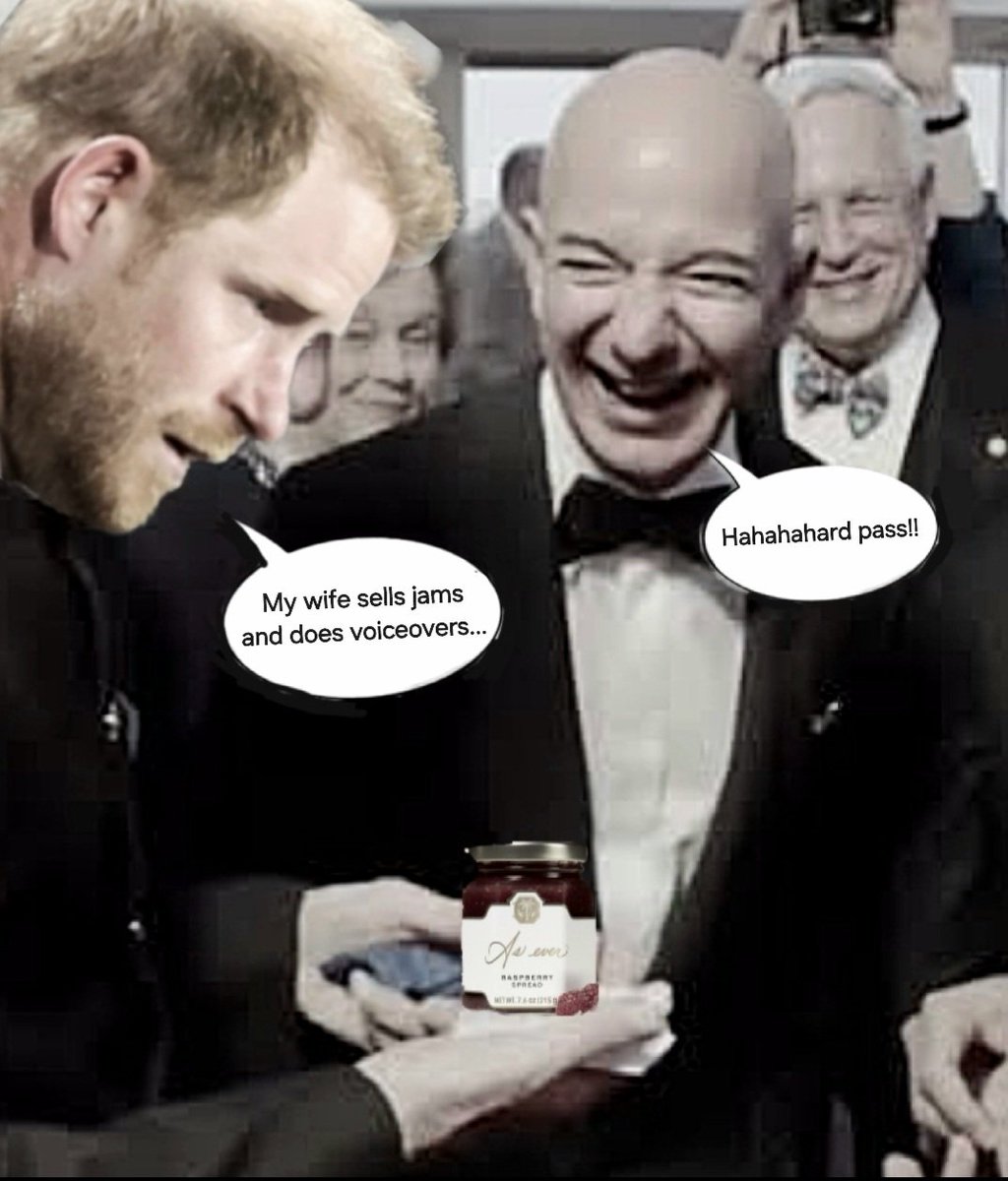 Meghanarciss1's tweet photo. #HardPass #HarryAndTheJammaker #NoBezos https://t.co/pCrDBK1TPX