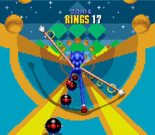 TaelsDaFoox's tweet photo. last night I had a dream where if you plugged two Sega Mice into the Genesis controller ports in the middle of the Sonic 2 Special stage, you unlock a secret mode where Sonic's limbs get really long and you control each arm with each mouse and grab the rings and step over mines https://t.co/wfDkfx5jwK