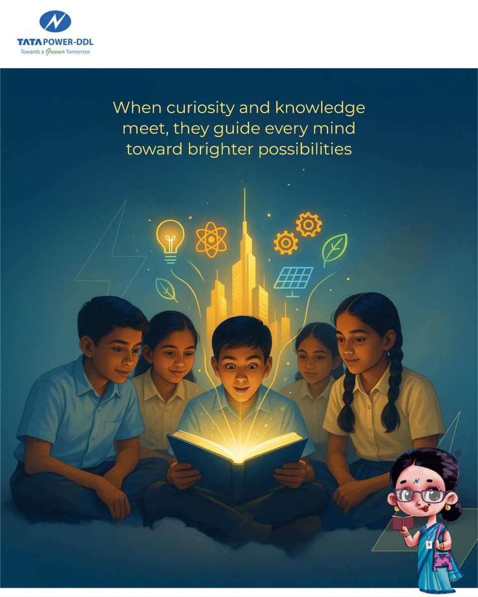 tatapower_ddl's tweet image. When curiosity meets knowledge, it transforms the way we see the world. Each question asked and every lesson learned builds a path towards brighter possibilities and deeper understanding.

#NationalEducationDay #PowerOfLearning #LightUpMinds #KnowledgeIsPower #WiredToLearn