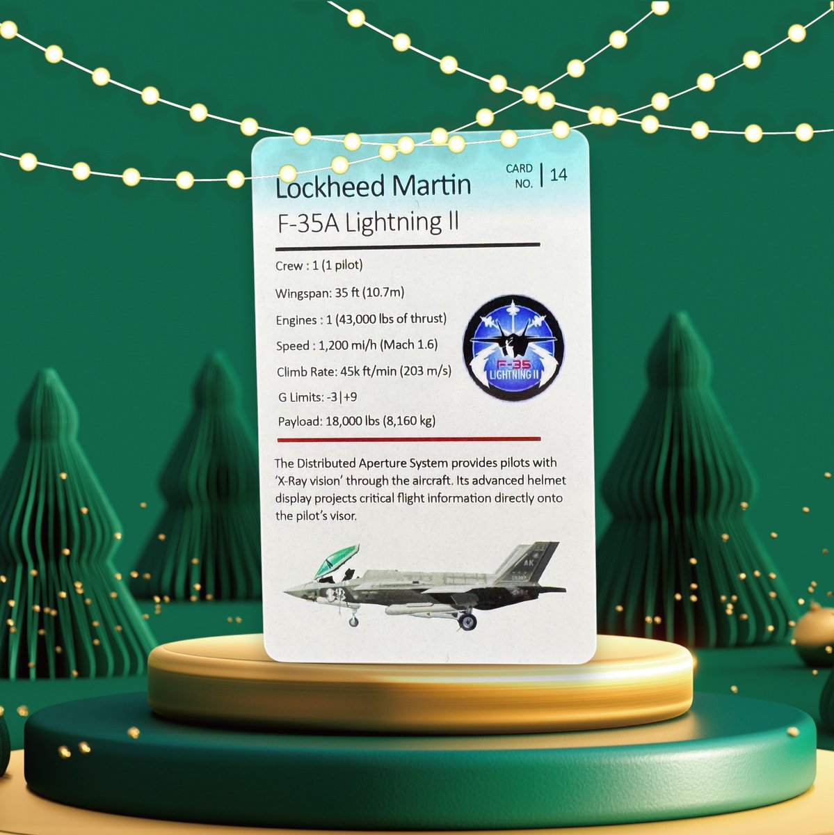 JetSetGOConnor's tweet image. ⚡ F-35 Lightning II - future of air power! Ideal Secret Santa gift for aviation enthusiasts and pilots. Just $3! 🎄✈️ tinyurl.com/2p9j3v3c #F35Lightning #FifthGenFighter #SecretSanta #GiftsForPilots #Aviation