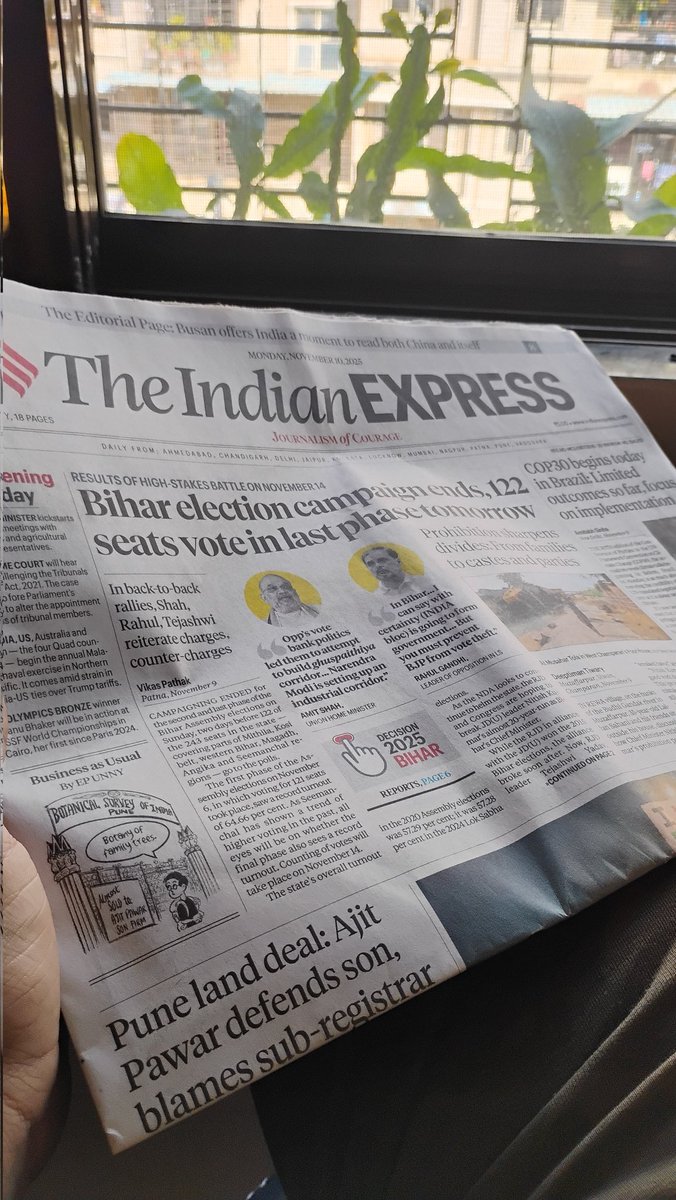VedantBhamare8's tweet photo. It's been years since I have held up a newspaper for news. Nice to have something different once in a while other than digital media. 📰 https://t.co/ZEzpEO2B26