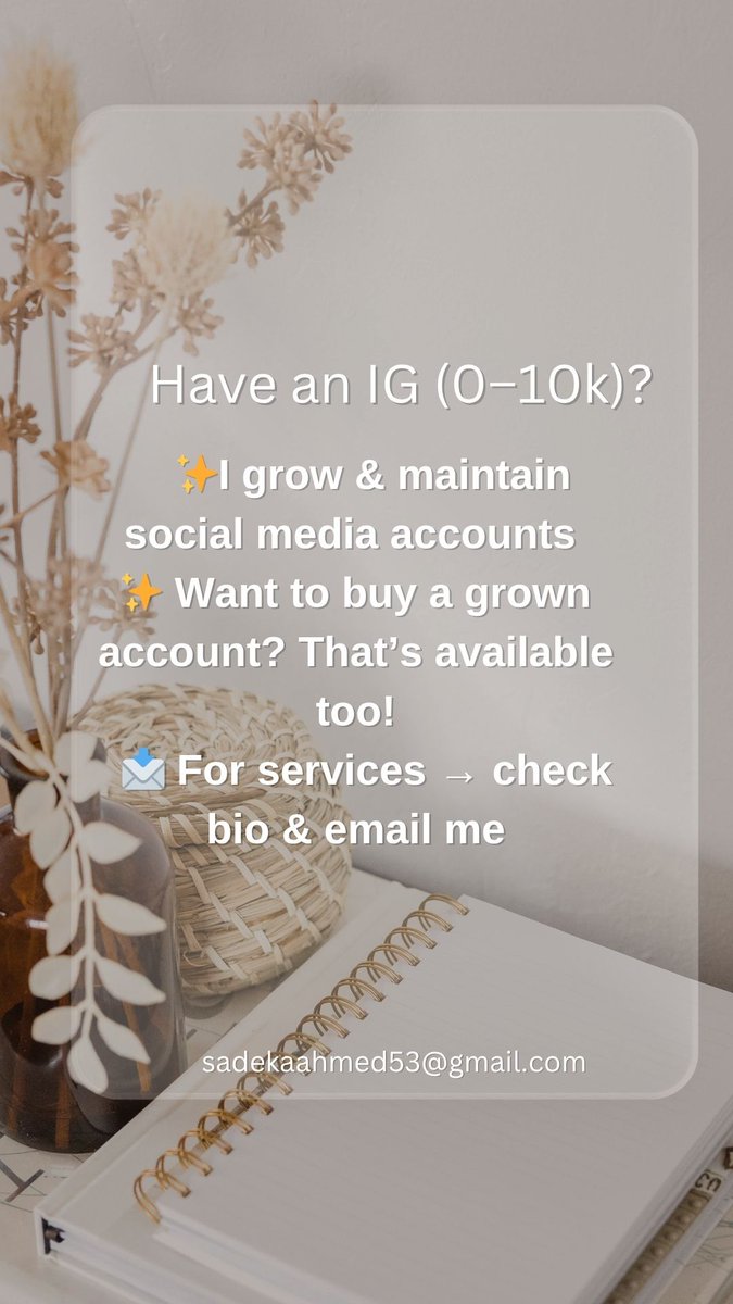 ummesadeka's tweet photo. 🚀 Want to grow your Instagram fast or buy an active page?
I manage + build niche accounts organically (USA &amp; EU audience).
DM or reply “GROW” to get my price list 📩

#SocialMediaManager #InstagramGrowth #DigitalMarketing  
#SocialMediaTips #IGGrowth #AccountSelling https://t.co/VHjSG58nH2