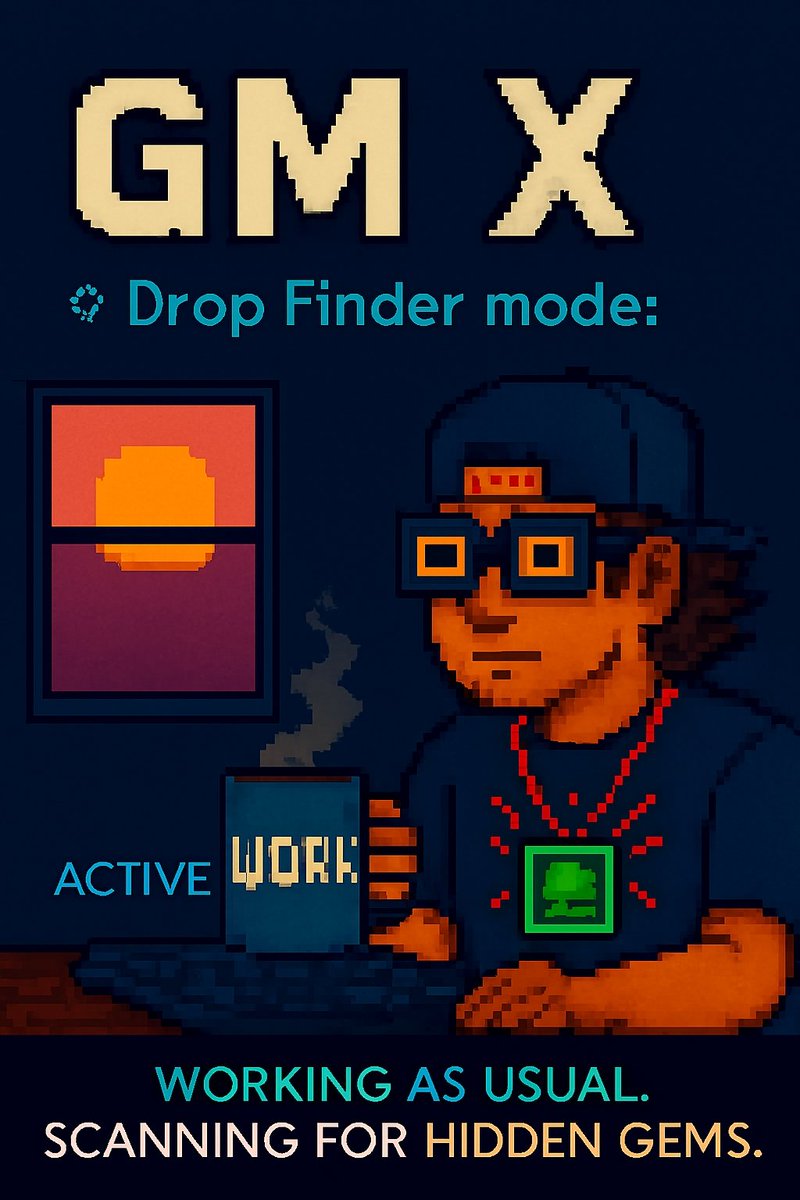 0xDenBr0wn's tweet photo. 🧠 GM X
Monday.
Coffee’s hot.
Sun’s rising.
Den Br0wn: working as usual.
#DenBr0wn #GMX #PixelRitual #WorkMode #DropFinder https://t.co/BKdpC5pt8D