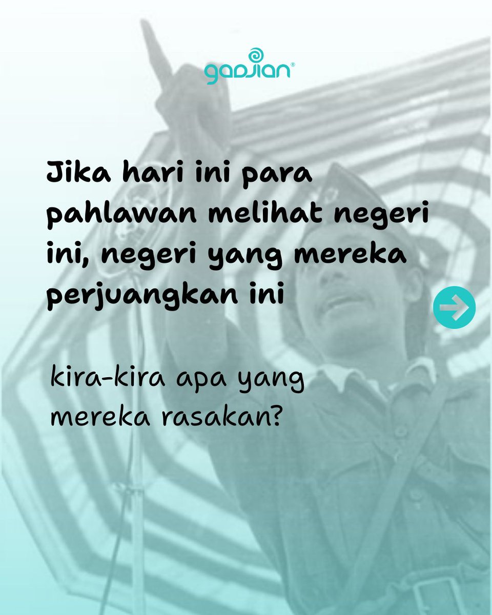 Gadjian's tweet photo. Semoga hari ini menjadi pengingat, bahwa masih banyak yang perlu kita perjuangkan untuk menjadi bangsa yang bisa dibanggakan para pahlawan kita.

(Hari Pahlawan, Indonesia) https://t.co/KYshTkC11P