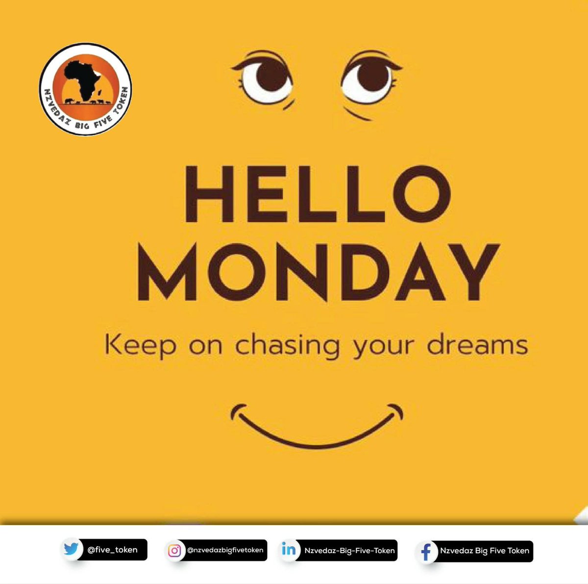 💃| 𝐖𝐞 𝐚𝐫𝐞 𝐜𝐡𝐚𝐬𝐢𝐧𝐠 𝐭𝐡𝐞 𝐝𝐫𝐞𝐚𝐦, 𝐚𝐧𝐜𝐡𝐨𝐫𝐞𝐝 𝐢𝐧 𝐭𝐡𝐞 𝐯𝐢𝐬𝐢𝐨𝐧, 𝐚𝐧𝐝 𝐛𝐮𝐢𝐥𝐝𝐢𝐧𝐠 𝐞𝐯𝐞𝐫𝐲 𝐬𝐭𝐞𝐩 𝐨𝐟 𝐭𝐡𝐞 𝐰𝐚𝐲..

🧡 Happy new week, let's go work, results are imminent and we shall win❗

#𝐁𝐢𝐠𝐅𝐢𝐯𝐞𝐓𝐨𝐤𝐞𝐧