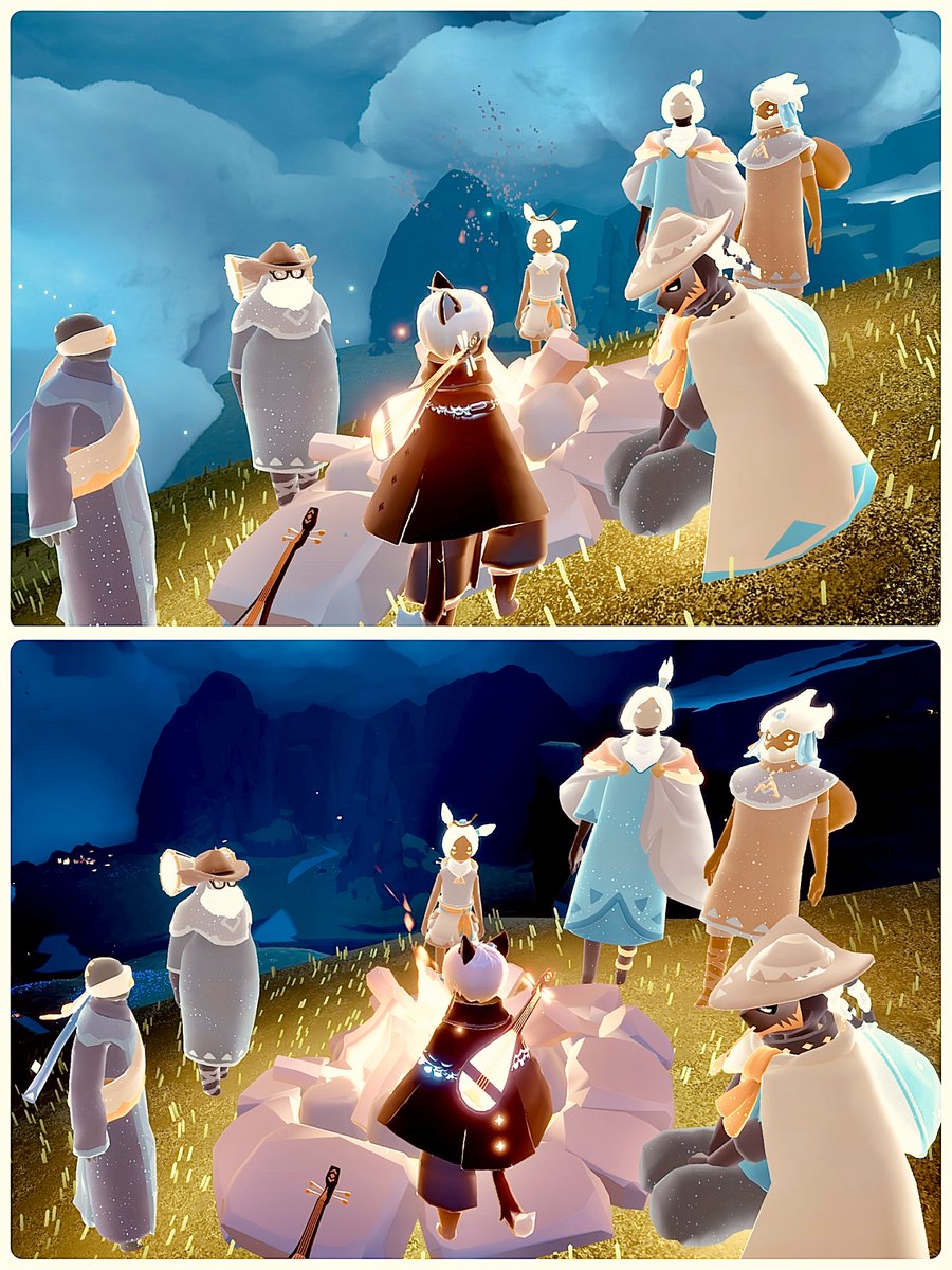 1人多いが自然に溶け込めているね！👍
 #thatskygame
 #sky星を紡ぐ子どもたち