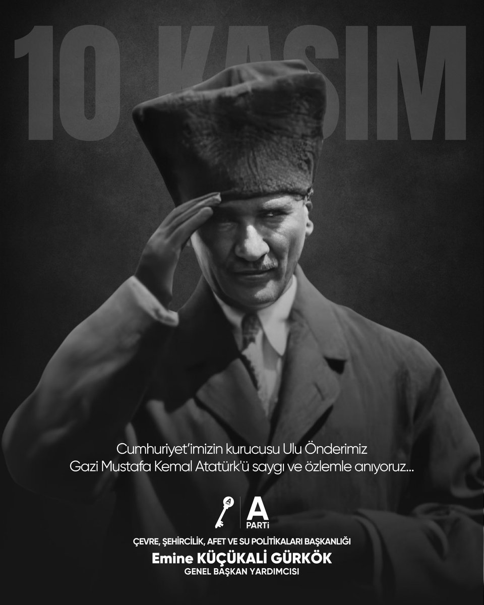 Cumhuriyet'imizin kurucusu Ulu Önderimiz Gazi Mustafa Kemal Atatürk'ü saygı ve özlemle anıyoruz...

#10Kasım