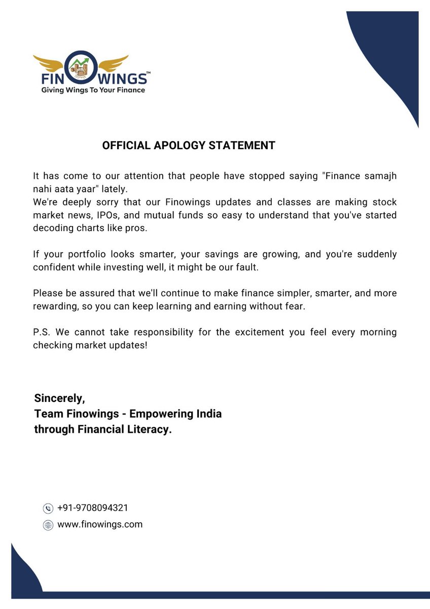 drmukulagrawal's tweet photo. “Official Apology Statement”
#OfficialApologyStatement #ViralTrend #SocialMediaBuzz #BrandCreativity #MarketingTrend #MukulAgrawal #TrendingNow https://t.co/gnvrDnYtSB
