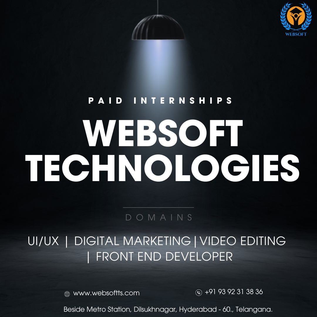 websoftts's tweet image. Kickstart your career with Websoft Technologies!
We’re offering Paid Internship Programs in top-demand domains:
✨ UI/UX Design
✨ Digital Marketing
✨ Video Editing
✨ Front-End Development
#WebsoftTechnologies #Internship2025 #PaidInternship #UIUXDesign #DigitalMarketing
