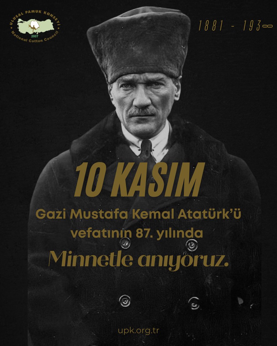 UlusalPamuk's tweet photo. Cumhuriyetimizin kurucusu Gazi Mustafa Kemal Atatürk’ü ebediyete irtihalinin yıl dönümünde saygı, özlem ve minnetle anıyoruz.
Tarımdan sanayiye tüm kalkınma hedeflerimizde, O’nun akıl ve bilimle çizdiği yolda kararlılıkla ilerliyoruz.
#Atatürk #10kasım #MustafaKemalAtatürk https://t.co/0lXPDE0pNW