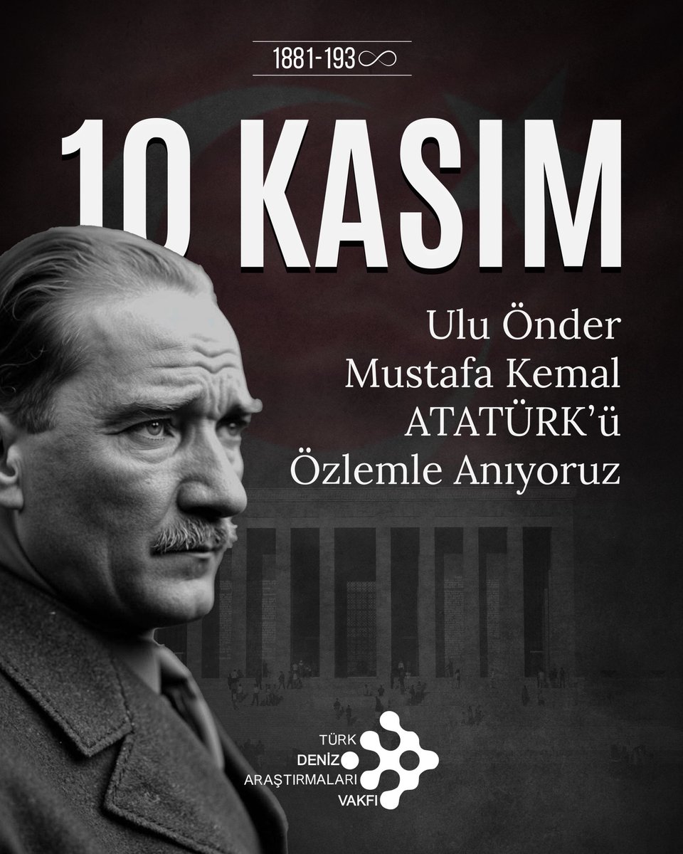 Atamızı saygı ve özlemle anıyoruz.

#10kasım
#atatürk
#onkasım
#tüdav