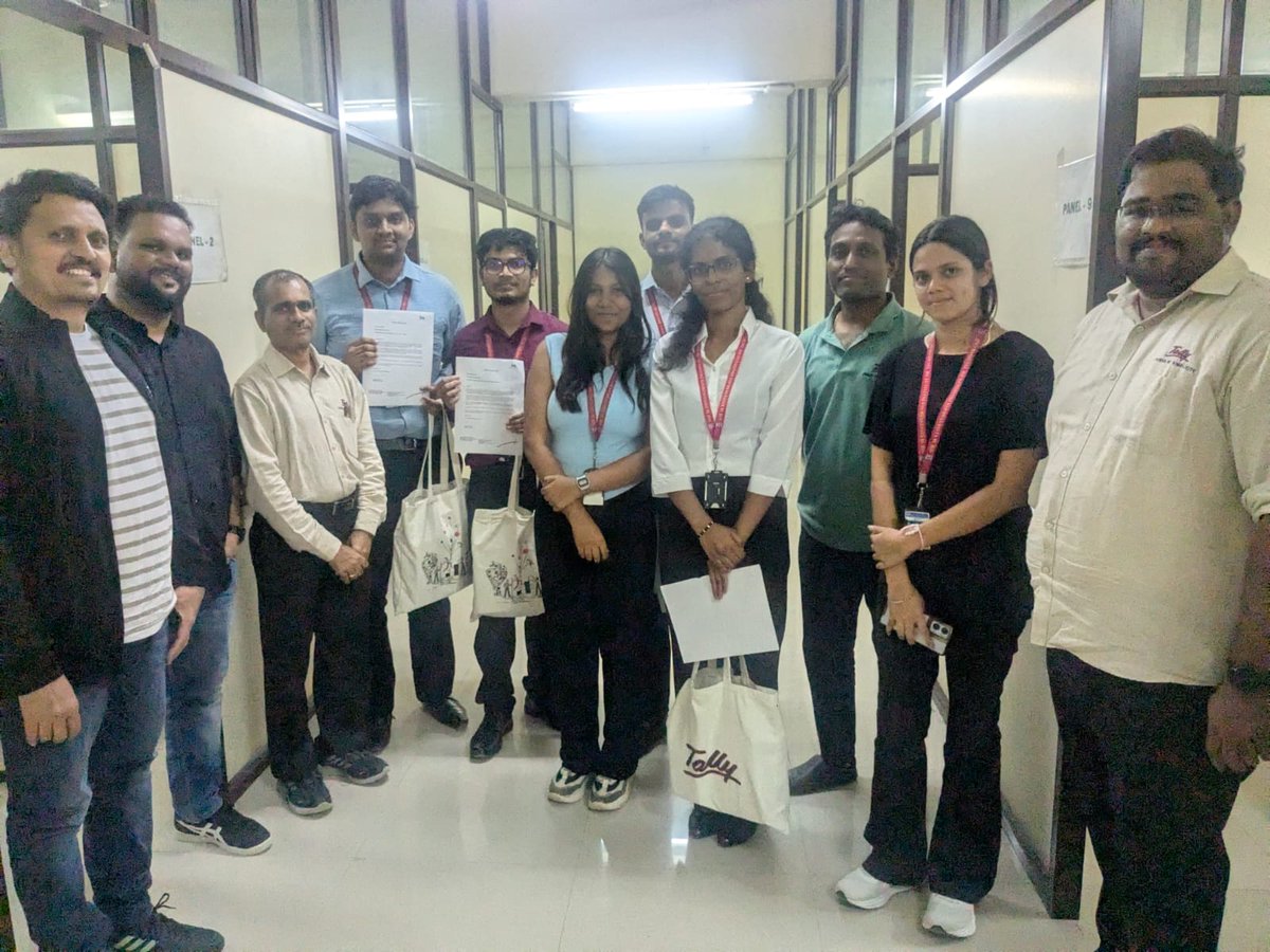 tallysolutions's tweet image. We’ve wrapped up another round of campus hiring for 2026, welcoming talented minds to our Corporate Information Systems (CIS) and Engineering teams from Christ University, Siddaganga Institute of Technology, Army Institute of Technology, Sir M. Visvesvaraya Institute of…