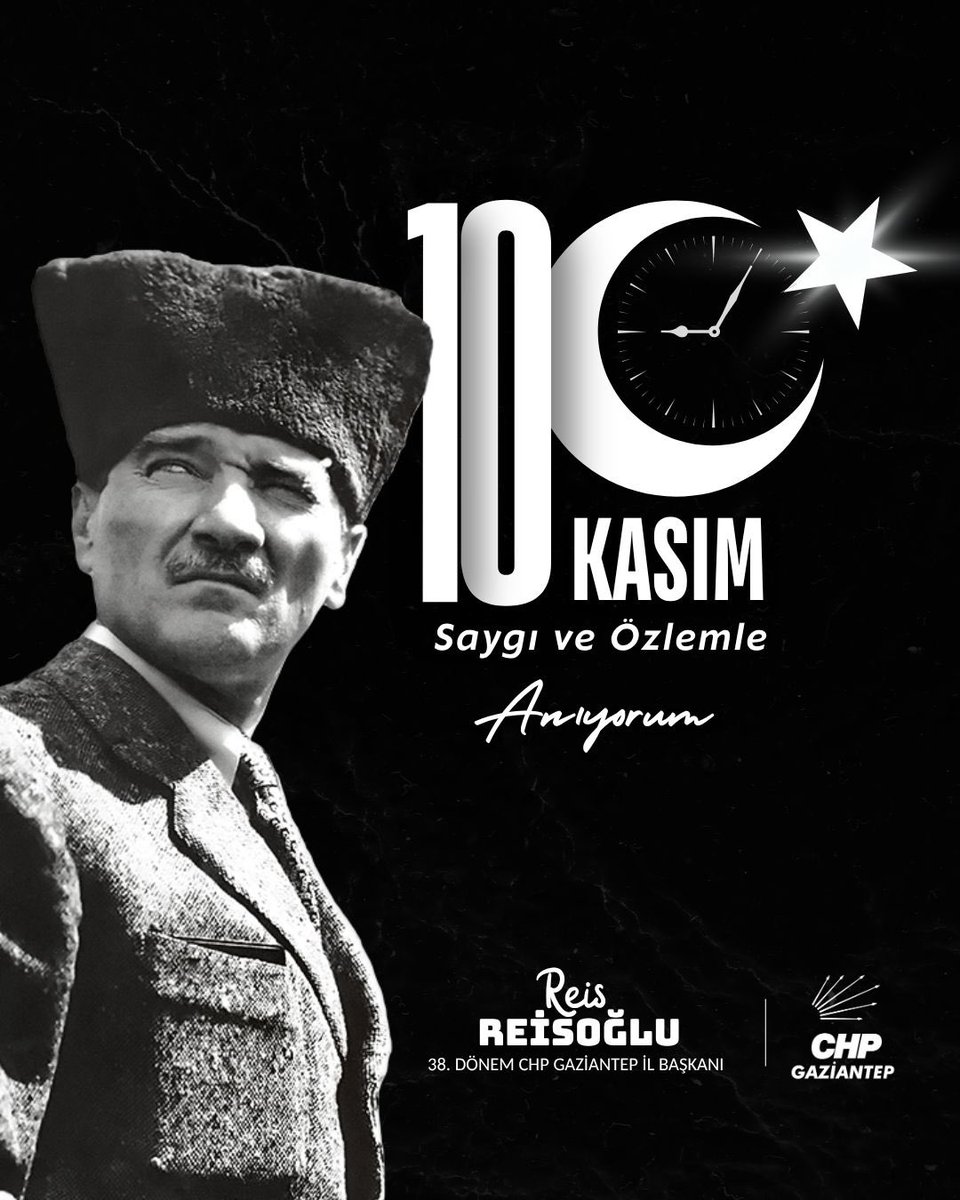 Ulu Önder Gazi Mustafa Kemal Atatürk’ü, ebediyete uğurladığımız bugünde saygı, sevgi ve minnetle anıyorum.

Cumhuriyetimizi çağdaş, laik ve demokratik değerler üzerine inşa eden Atatürk, düşünceleriyle bugün de yolumuzu aydınlatmaya devam ediyor.

O’nun mirası; aklın, bilimin ve