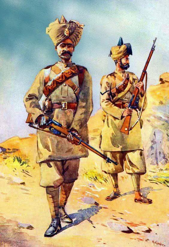 Badass1ZQ1's tweet photo. انگریز سے وفاداری نبھانے،
تاج برطانیہ کے لیے اپنی جانیں نثار کرنے میں پنجابی مسلمان سر فہرست تھے
انگریز نے برصغیر پر قبضہ جمانے کے بعد مقامی لوگوں کو بھرتی کرکے جو فوج بنائی تھی اسے انڈین آرمی کا نام دیا گیا تھا جس کی کمانڈ انگریز کے پاس تھی
انڈین آرمی میں پنجابیوں کی بہت بڑی تعداد بھرتی ہوچکی تھی اور اپنی وفاداری جانثاری کے عوض انگریز سے مالی فوائد سمیٹ رہی تھی
پنجابی مسلمانوں کی انڈین آرمی میں بڑی تعداد کا عالم یہ تھا کہ اگست 1914 سے نومبر 1918 (تقریباً 4 سال) کے درمیان  بھرتی ہونے والے 6 لاکھ 83 ہزار 149 ہندوستانی فوجیوں میں سے صرف ساٹھ 60٪ فیصد تو پنجابی سپاہی ہی تھے!
20 ویں صدی کے آغاز پر پنجاب کا صوبہ اور پنجابی قوم انگریز کا مسلح بازو ہونے کا اعزاز حاصل کرچکی تھی
اور عالمی محاذوں پر انگریز کے شانہ بشانہ جنگیں لڑ رہی تھی
انگریزوں نے خاص طور پر پنجاب میں پوٹھوہاری خطوں(سالٹ رینج) کے پنجابیوں کو جو آج بھی ہندکو اور ہزارہ زبانیں بولتے ہیں انڈین آرمی میں ترجیحی بنیادوں پر بھرتی کیا تھا
ان اضلاع میں راولپنڈی ، جہلم اور شاہ پور کو زیادہ ترجیح دی گئی تھی
اگر پنجابی ذاتوں کی بات کی جائے تو انڈین آرمی میں بھرتی ہونے والے شمالی پنجاب کے اعوان، گکھڑ ، اور راجپوتوں میں؛ جنجوعہ اور ٹوانہ سب سے زیادہ تھے
آج بھی  پوٹھوہاری خطوں میں ،
خصوصی طور پر؛ چکوال، جہلم اور سرگودھا میں ہر دوسرا آدمی فوجی نکلتا ہے
پنجاب اور پنجابی قوم آج بھی انگریز کی آنکھوں کا تارا ہے
پاکستان کا ہر دوسرا آرمی چیف پنجابی ہوتا ہے. کیونکہ یہ قوم ظالموں کے سامنے کبھی بھی بغاوت نہیں کرتی
یہ ہر زور آور کے قدموں میں نہایت ادب و احترام کے ساتھ سجدہ ریز ہوجاتی ہے
معذرت کے ساتھ