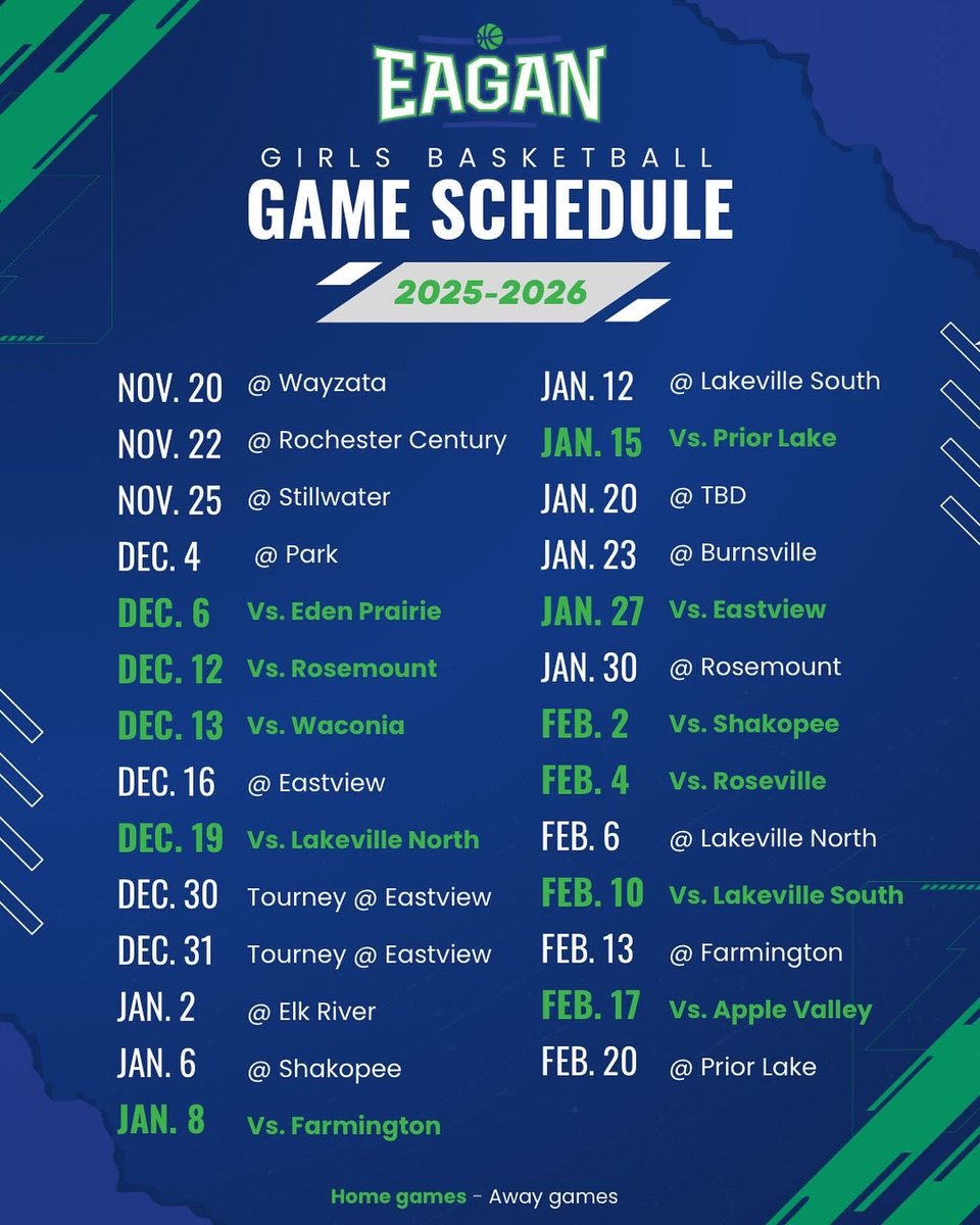 Are you ready for it?!🔥
2025-26 Schedule 💚💙