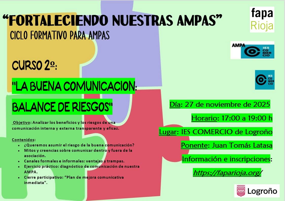 Federación de AMPAS de centros públicos La Rioja (@faparioja) on Twitter photo 