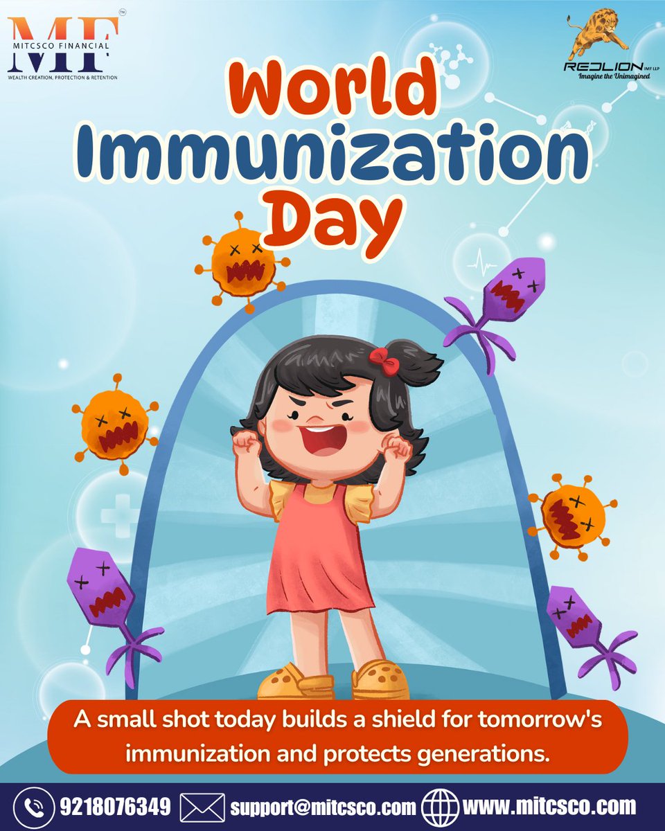 mitcsco's tweet image. 💉 World Immunization Day 🌍

A small shot today builds a stronger, healthier tomorrow. 💪
Let’s celebrate the power of vaccines that protect lives and generations! 🛡️✨
#WorldImmunizationDay #HealthyFuture #MitcscoFinancial #RedlionIMF #ProtectToProgress #HealthForAll