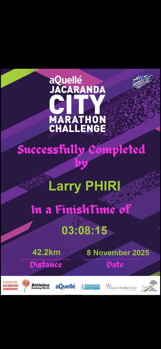 Larry_Phiri's tweet photo. A re leke this medal Monday 🙉
#JacarandaCityChallenge
#TotalsportsTwoOceansMarathonQualifier
#JustRunningAthleticsClub
#MedalMonday https://t.co/Kit3sVKSC0