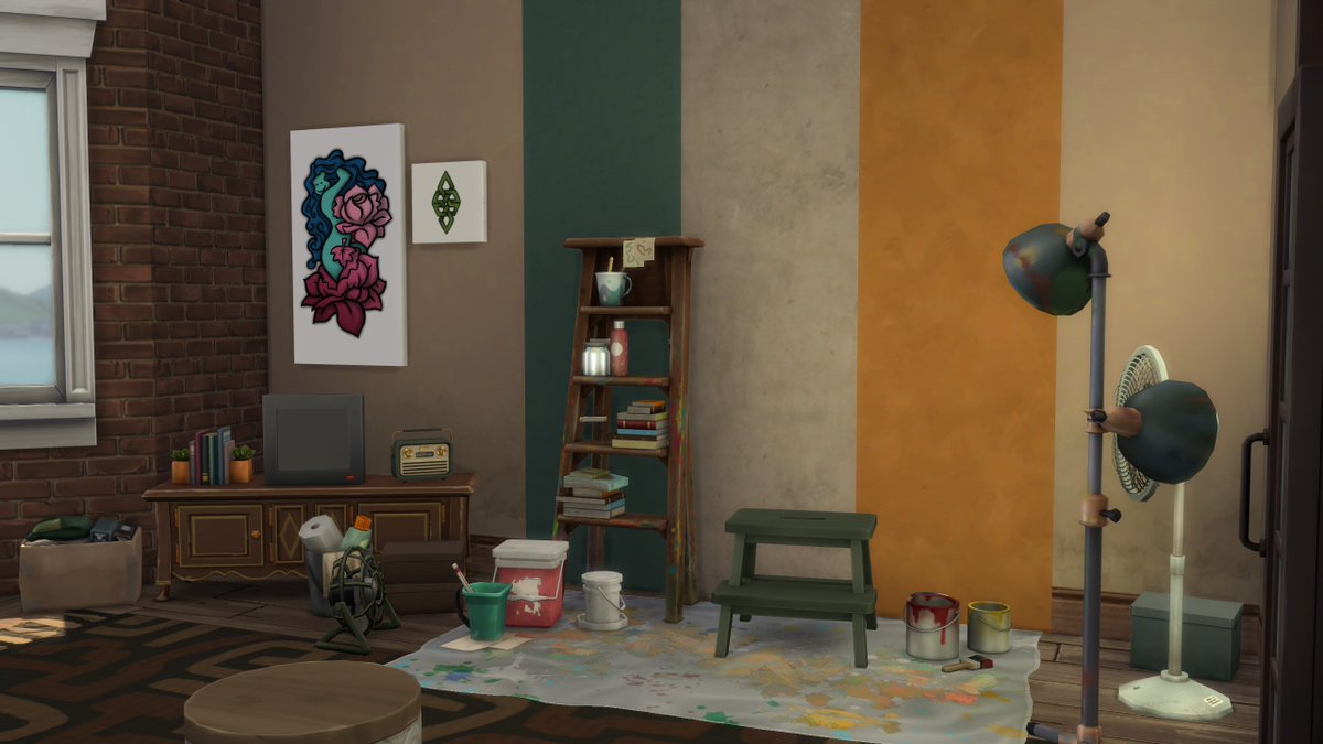 Testing paint colors.