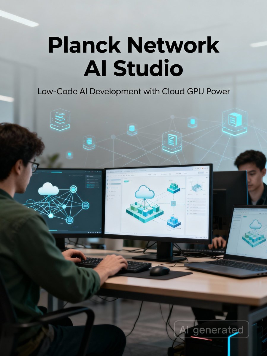 BitOGEth's tweet image. Did you know that Planck Network’s AI Studio is changing how developers build and deploy AI models? 🌐

With its easy-to-use low-code platform, developers can now launch powerful AI models directly on Planck’s advanced GPU network without the usual complexity or high costs. This…
