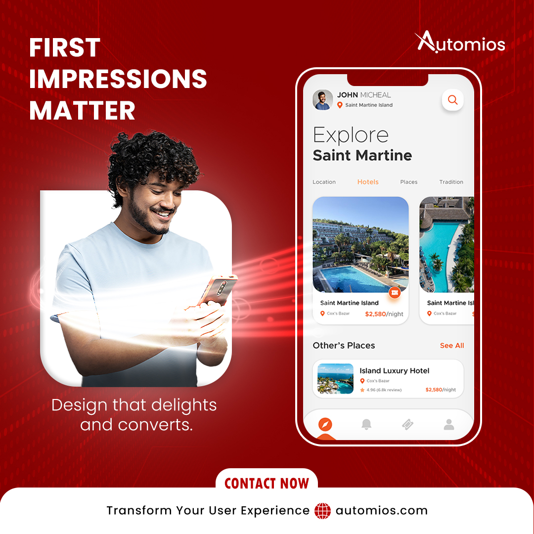 automios's tweet image. Your website has only seconds to impress. 
&amp;gt;&amp;gt; Great UI grabs attention.
&amp;gt;&amp;gt; Great UX drives action.
At #Automios, we design experiences that convert.
Comment “UX REVIEW” for insights!

#UXDesign #WebDesign #ConversionOptimization