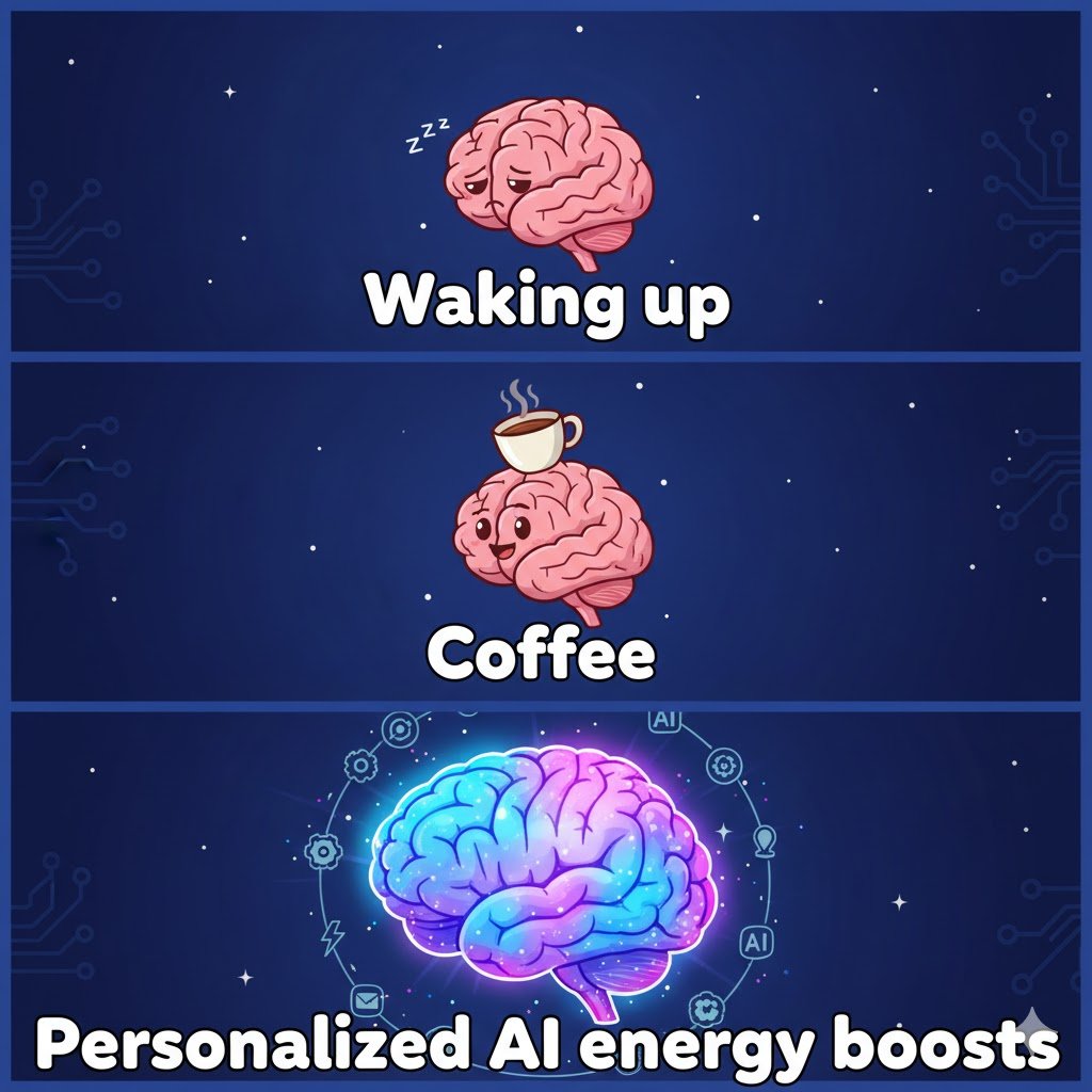 Kick off the week with AI superpowers transforming your morning routine! 🚀

Imagine personalized energy boosts that make every sunrise epic. 

TripleC fuels the spark—let's conquer the day with unstoppable vibes! What's your AI morning win? #AIMorningMagic