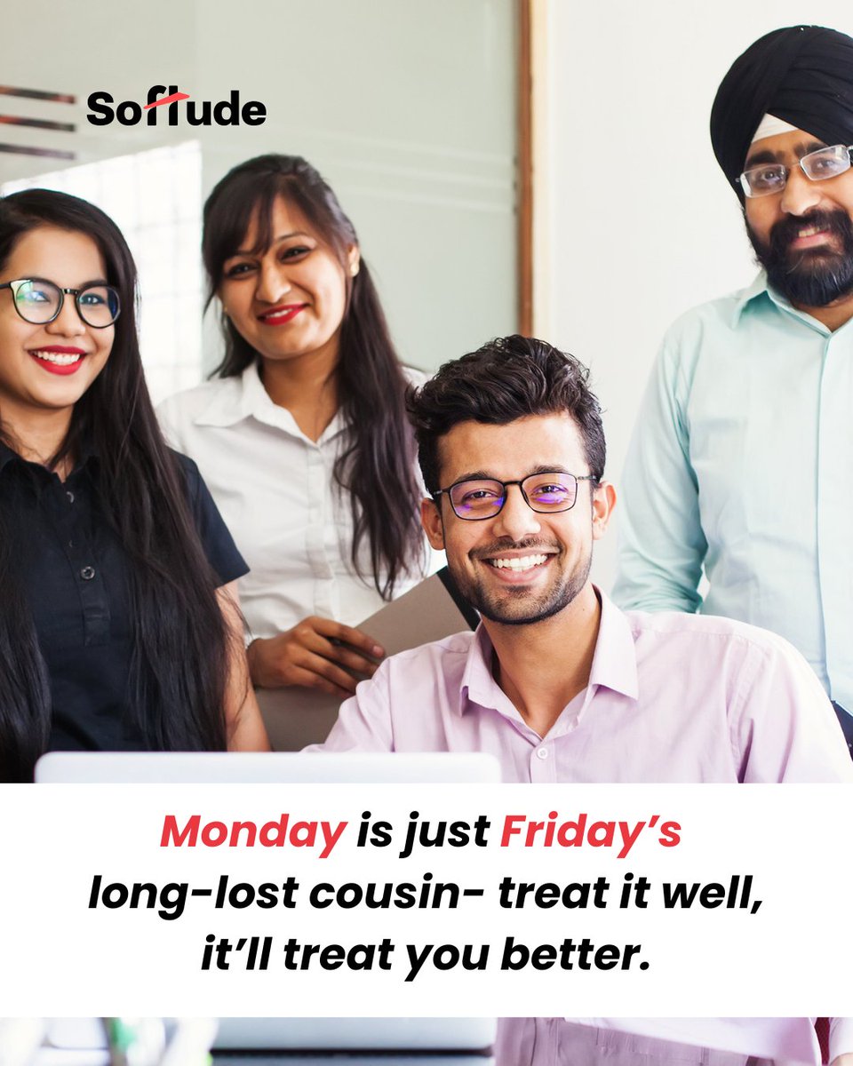Softude_'s tweet image. A positive Monday sets the tone for a productive week. Let’s make it count!

#MondayMotivation #PositiveVibes #WorkModeOn #Softude