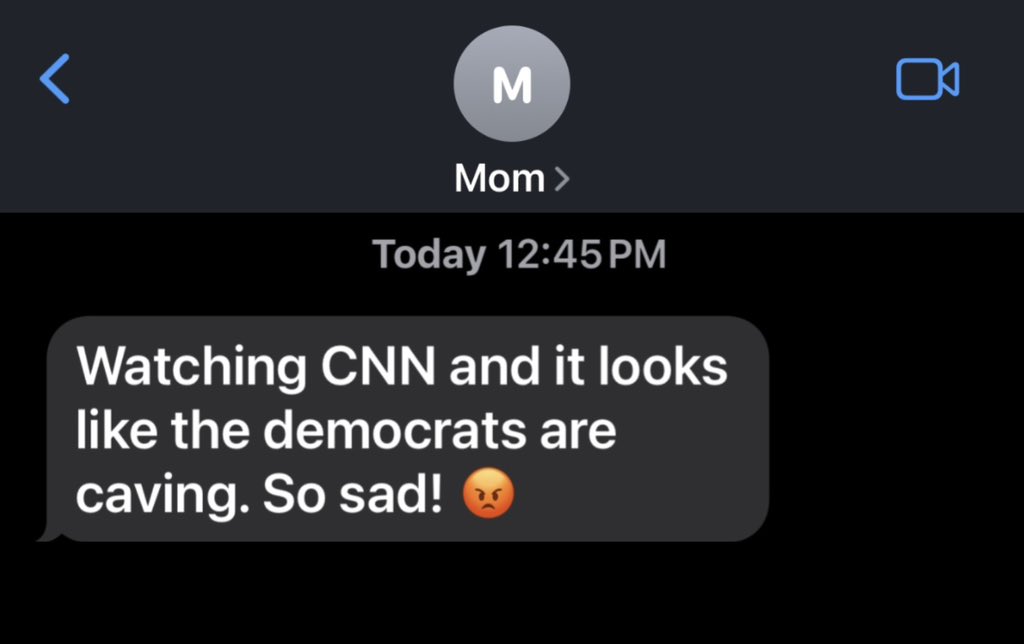 I’m traveling overseas (so ignore the timestamp). Just got this text from my mom. She’s in her late 70s, a lifelong Democrat, and always votes.

Democrats are f*cking this one up and need to get their messaging out ASAP!