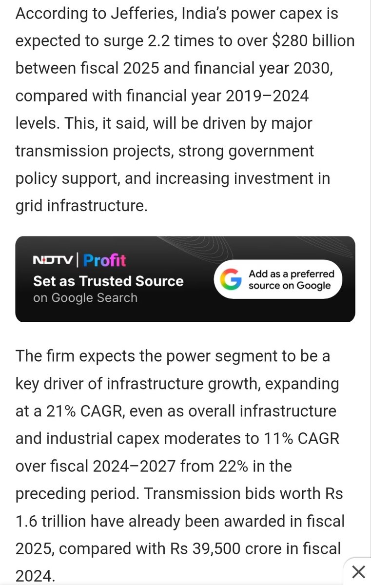 As On 10th November - Jefferies &amp; Me are the only one who are bullish on Power Theme ( Transmission &amp; Distribution, Instruments, Smart Grid, Transformers, Etc)