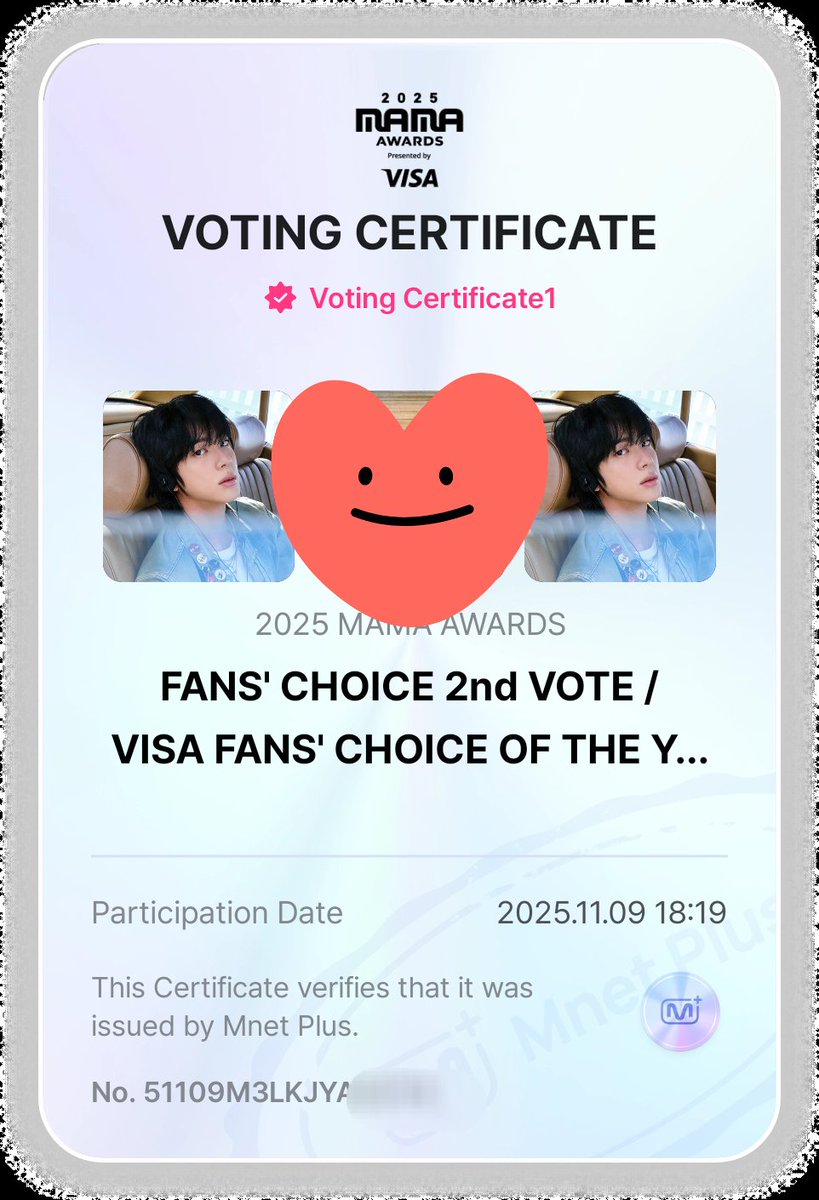 Jiniya1204's tweet photo. 9 hours left! 
Please participate🚨🙏
https://t.co/InMhujHRyI

I’m voting #Jin for #2025MAMAVOTE https://t.co/jnnI3NAkqg