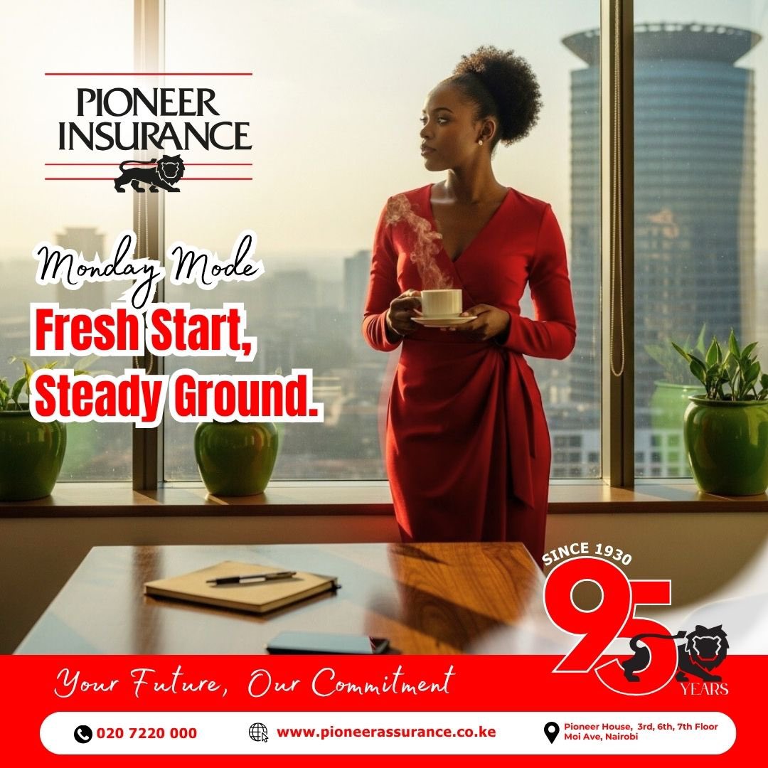 PioneerKenya's tweet image. Fresh start. Steady ground.
Step into the week with confidence, powered by Pioneer Insurance.

#MondayMode #PioneerInsurance #FreshStart #SteadyGround #KenyaBiz #SecureYourFuture