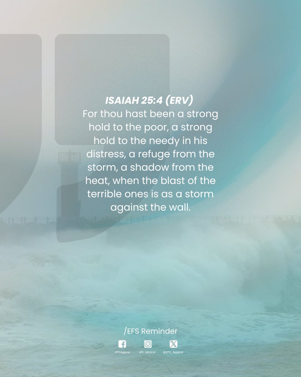 In times of distress, He remains our stronghold, our peace amidst the chaos.
Keep close to God, EFS Fam. Stay safe. 🙏
#EFSReminder #StaySafe