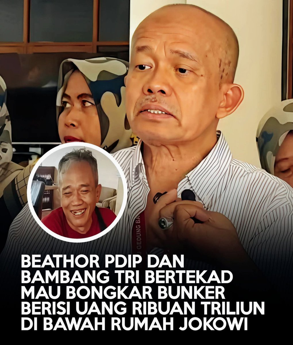 AYO DUKUNG PAK BEATHOR DAN BAMBANG TRI BONGKAR BUNKER MILIK JOKOWI DI BAWAH RUMAHNYA.... ‼️

#10November2025REVOLUSI
#10November2025REVOLUSI
🆘🆗