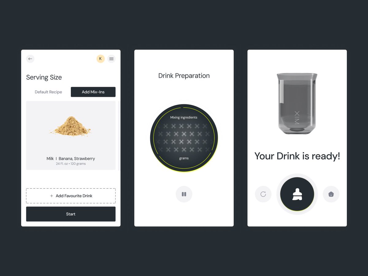 eloqwnt's tweet image. Smart Cocktail Machine UX/UI