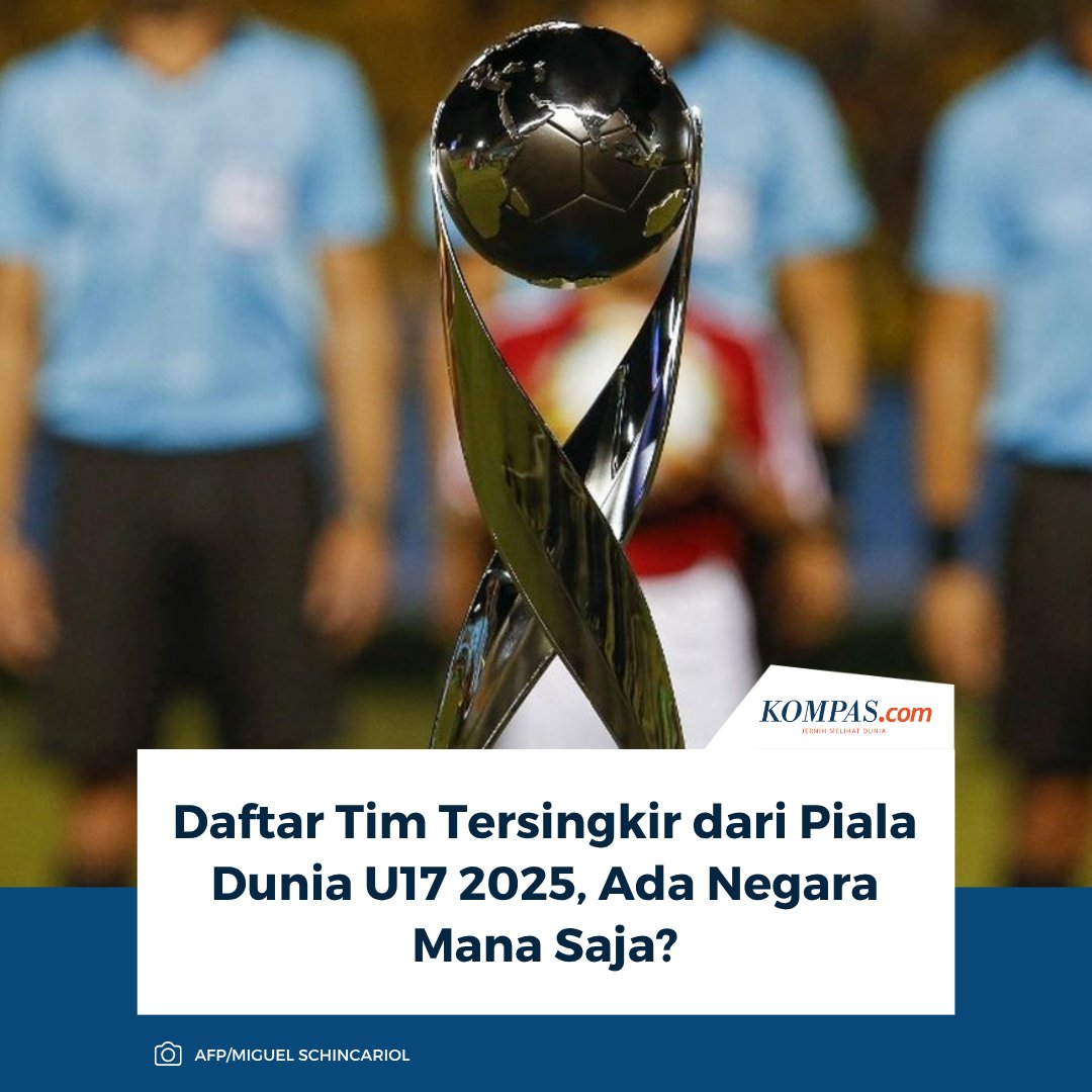 sportskompascom's tweet photo. Menjelang berakhirnya matchday ketiga fase grup, delapan tim telah resmi tersingkir dari ajang Piala Dunia U17 2025.
Baca selengkapnya: https://t.co/xdvLmKpRPP
~RS #PialaDuniaU17 #TimnasIndonesia #32besar https://t.co/sT6ZPN5gtW