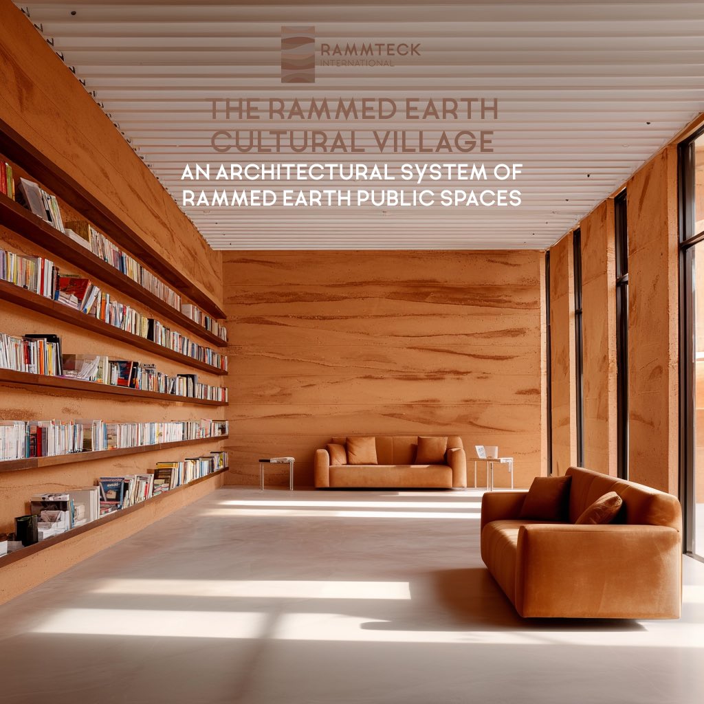 RAMMTECK's tweet image. Inside the library, Rammteck International crafts serene reading spaces, integrating rammed earth textures with soft white ceilings and controlled natural daylight for peaceful study.
 
#eartharchitecture #sustainableconstruction #sustainablearchitecture #vision2030 #rammedearth