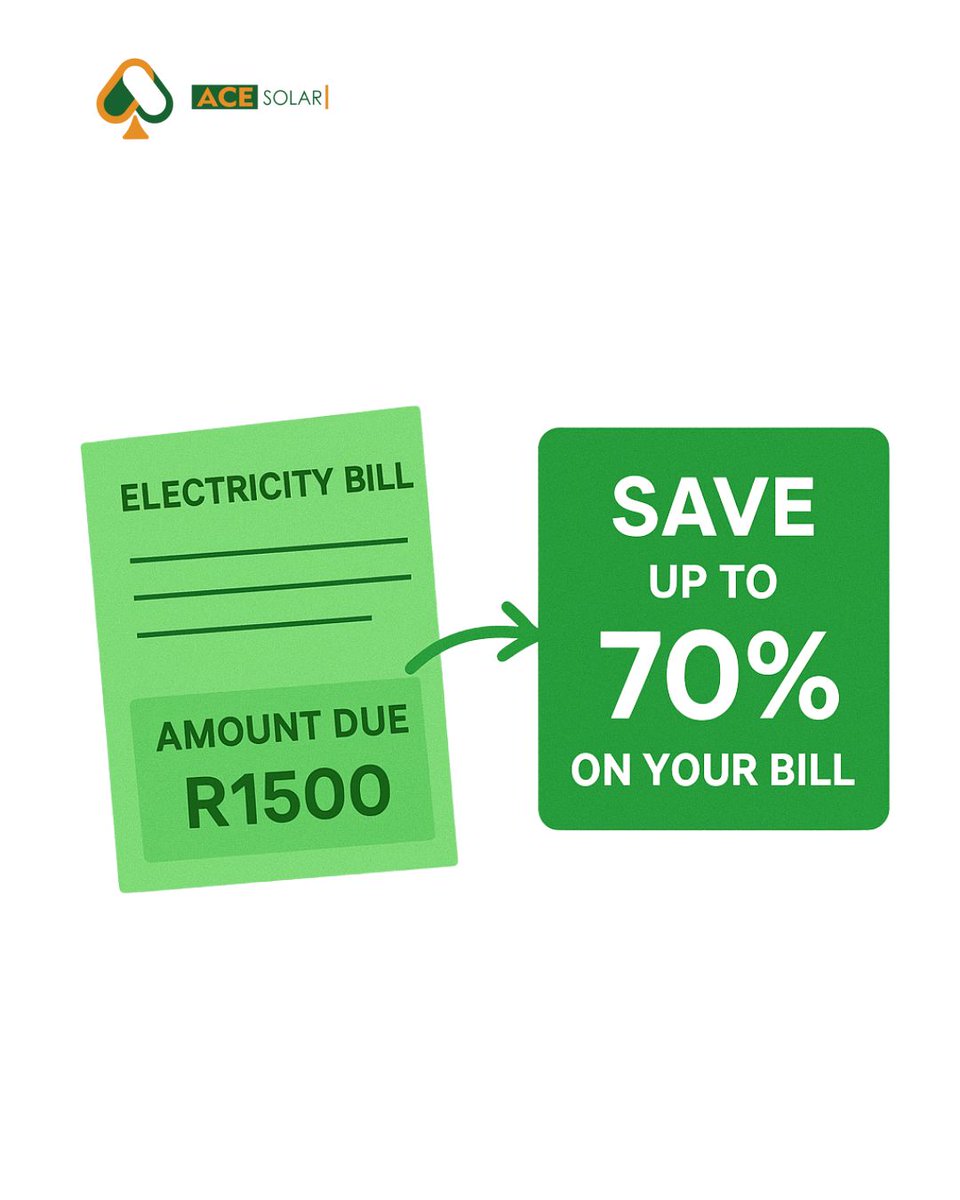 ace_solar1's tweet image. 🌞Energy Tip of the Week 🌞

Cut your electricity bill by up to 70% with a reliable solar inverter combo!

📞 Contact Ace Solar today for your perfect solar solution.
#AceSolar #SolarTips #HybridInverter #SolarPowerSystems #SolarEnergySouthAfrica